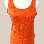 Jones New York π Orange Fitted Embellished Tank Top Photo 0