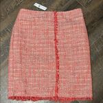 New York & Company Coral Tweed Pencil Skirt 8 NWT Knee Length Business Formal Pink Photo 0