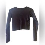 Brandy Melville  Navy Cropped long sleeve sz small Photo 1