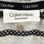 Calvin Klein Women’s  Short Sleeve Hi Lo Striped Swimsuit Cover Up‎ Size L / XL Photo 3