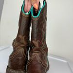 Justin Boots Gypsy Raya 12” Tall Western Cowgirl Boots Sz 6.5B Brown Turquoise Photo 12