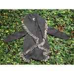 Cache y2k  Fur Lined Gray Sweater Size Small Photo 3