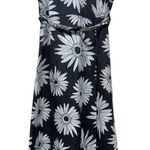 Made‎ In Italy Womens XS 100% Linen Dress Blue White Floral Sleeveless Belted Photo 0