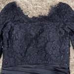 La Femme 24926 Navy Lace and Trumpet Gown 8 Photo 2