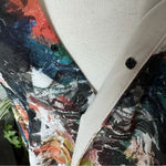 Marie Oliver  Silk Faux Wrap Long Sleeved Blouse in Fall Autumn Colors size Small Photo 4