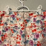 Ann Taylor  white and purple floral high waisted side zip dressy shorts size 8 Photo 13