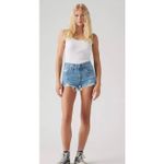 Levi's Premium 501 Original Fit High Rise Oxnard Athens Cut-Off Shorts Size 25 Photo 4