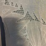 Free People  Large pretty top yellow stitching on blue gorgeous Photo 3