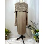 Philosophy Cowl Neck Crochet Overlay with Matching Cuffs Dress Taupe XL Photo 8