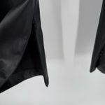 ZARA Faux Leather Pants Size Medium Black Zipper Slit Flare Vegan Pleather Photo 13