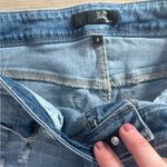 1822 Denim  Size 8, waist is 14, inseam is 21 blue  distressed Photo 2