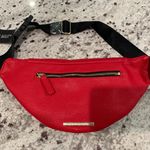Steve Madden  Red Bfrannie Fanny Pack Belt NWT Gold Hardware‎ Photo 0
