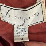 Vintage Spenser Jeremy Silk Waistcoat M Burgundy Red Jacquard Floral Holiday Size M Photo 13