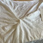 A New Day Women's White Short Sleeve Linen V-Neck T-Shirt - Size Large - NWT Photo 8