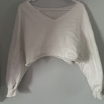 White off the shoulder crew neck Photo 0