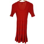 M MISSONI Burnt Orange Crochet Knit Short Sleeve Sweater Dress Size Small Photo 5