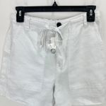 Madewell  Pull On Drawstring Shorts 100% Linen White Vacation Resort XXS NWT Photo 8
