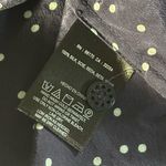 Maeve  Anthropologie 100% Silk Navy Blue White Polka Dot Ruffle Sleeves Womens 8 Photo 9