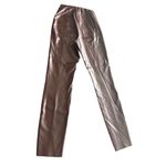 H&M  brown faux leather high rise Leggings pants size S Photo 2