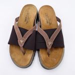 NAOT Orion Sandals Brown Leather Thong Women's Size 37/6 Chunky Sole Y2K Comfort Photo 4