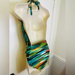 Vince Camuto Womens Plunge Neck One Piece Swimsuit 6 Multi NWOT Photo 6