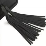 Gucci  Black Leather Front Flap Closure Bamboo & Long Black Tassels Shoulder Bag Photo 5