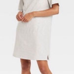 Universal Threads Universal Thread Mock Neck‎ Light Gray T Shirt Dress Medium Photo 0