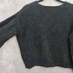 EXPRESS  Black Boxy Cozy Chunky Grunge Goth Punk Knit Skater Pullover Sweater XS Photo 6