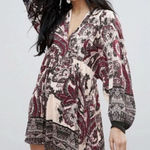 Free People Say You Love Me Long Sleeve Minidress In Ivory Combo S Photo 0