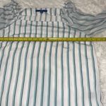 Apt. 9  white blue striped square neck long sleeve blouse top shirt Large Photo 5