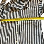 Banana Republic Gray White Striped Poplin Shirt Dress Womens Size Medium Tall Photo 10