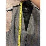 Norma Kamali Plaid Collarless Vest Gray XL Photo 5