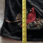 Heirloom Collectibles Christmas Cardigan Sweater Women's Sz M Black Cardinals Size M Photo 3