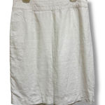 Banana Republic  White‎ Linen Pencil Skirt Size 2 Photo 0