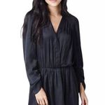 Zadig & Voltaire  Reveal Satin Black Long Sleeve Mini Dress Size XS Photo 0
