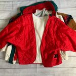 London Fog Vintage 90s Streetwear Suede Plaid Patchwork Lined Bomber Jacket Women’s Small Photo 13
