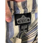 Angie NWT Blue White Stripe Off Shoulder Tie Shoulder Top Women's Size L Photo 5
