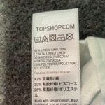 Topshop Field Embroidered Floral Blouse Top Linen White Tie Sleeves Size 12 L Photo 9