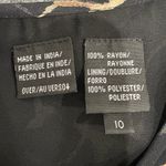 Liz Claiborne  Black and Tan Patterned Mini Dress Size 10 Photo 6