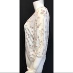 Love 21  WHITE XS LONG SLEEVE WOMENS FLORAL BEIGE Photo 1