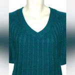Style & Co women’s Teal Knit V-Neck Sweater Dress Photo 1
