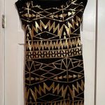 Pookie & Sebastian #121 BLACK & GOLD SEQUIN DRESS LARGE Photo 0