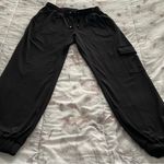 Nanette Lepore black pull on drawstrings knee pocket joggers cargo pants size XS Photo 0