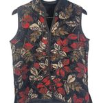 Vtg Reversible Vest Multicolor Button Front Tapestry Style Casual Outerwear Fall Size L Photo 0