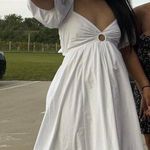 Abercrombie & Fitch White Midi Dress Photo 0