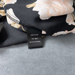 Torrid Georgette Drop Waist Halter Top Blouse Size 1 Black Sleeveless Floral Photo 5