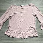 Boden USA Boden 100% Linen Pastel Pink 3/4 Ruffle Sleeve Casual Spring Preppy Top Size M Photo 0