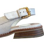 EUC Dolce Vita Leather Hardi Sling Back Loafers Crackled White Size 6 Photo 5