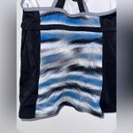 Nike  Black and Blue Wave Swim Tank Top Photo 5