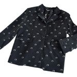 Hello Kitty Forever 21  Oversized Blazer Black Striped Jacket Women’s Size Medium Photo 7